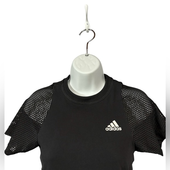 Adidas, ID Mesh Short Sleeve T-Shirt, Size XS,  Black 🏃‍♀️‍➡️ - Picture 3 of 10